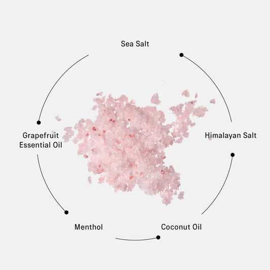 Detoxifying Leg Scrub with Himalayan Salt and Grapefruit