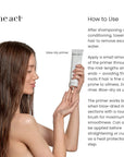 How to use The Act Blow Dry Primer — apply to towel-dried hair before blow-drying or heat styling