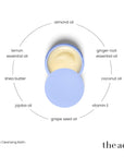 The Act Face Cleansing Balm key ingredients — shea butter, almond, jojoba, coconut, grape seed oil