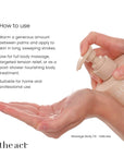 How to use The Act Delicate Massage Oil — warm between palms and apply in long sweeping strokes for massage or post-shower body treatment