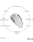 The Act Scalp Scrub key ingredients — Himalayan salt, papain enzyme, caffeine, menthol, keratin