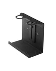 The Act Dispenser Holder Bracket Double — matte black steel wall-mount bracket for 2 x 400ml aluminium dispensers