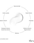 The Act Neck Cream key ingredients — niacinamide, alpha-arbutin, firming peptide, hibiscus, blueberry
