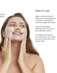 How to use The Act Multi Action Face Wash — apply to damp skin, lather and rinse
