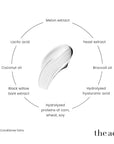 The Act Hair Conditioner Extra key ingredients — corn wheat soy protein, hyaluronic acid, coconut, broccoli