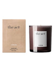 The Act Scented Candle VIRGIN in glass vessel — soy wax candle with cotton wick in cherry blossom VIRGIN fragrance