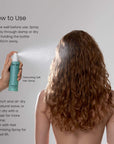 How to use The Act Texturizing Salt Spray — spray onto damp or dry hair, scrunch and air dry