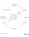The Act Toning Lotion key ingredients — hyaluronic acid, panthenol, betaine, fullerene, golden pine