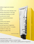 The Act Lemon Foot Cream benefits — softens rough heels, repairs cracked skin and refreshes feet
