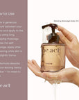 How to use The Act Virgin Massage Oil— warm and apply in long sweeping massage strokes