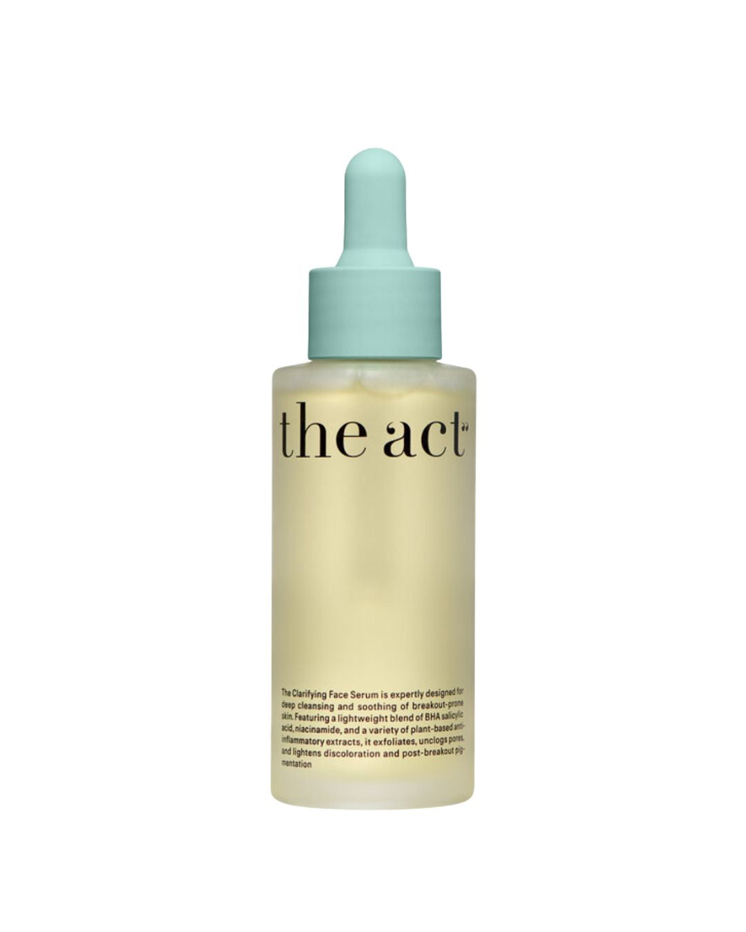 Vegan Clarifying Face Serum with natural oils in a glass bottle