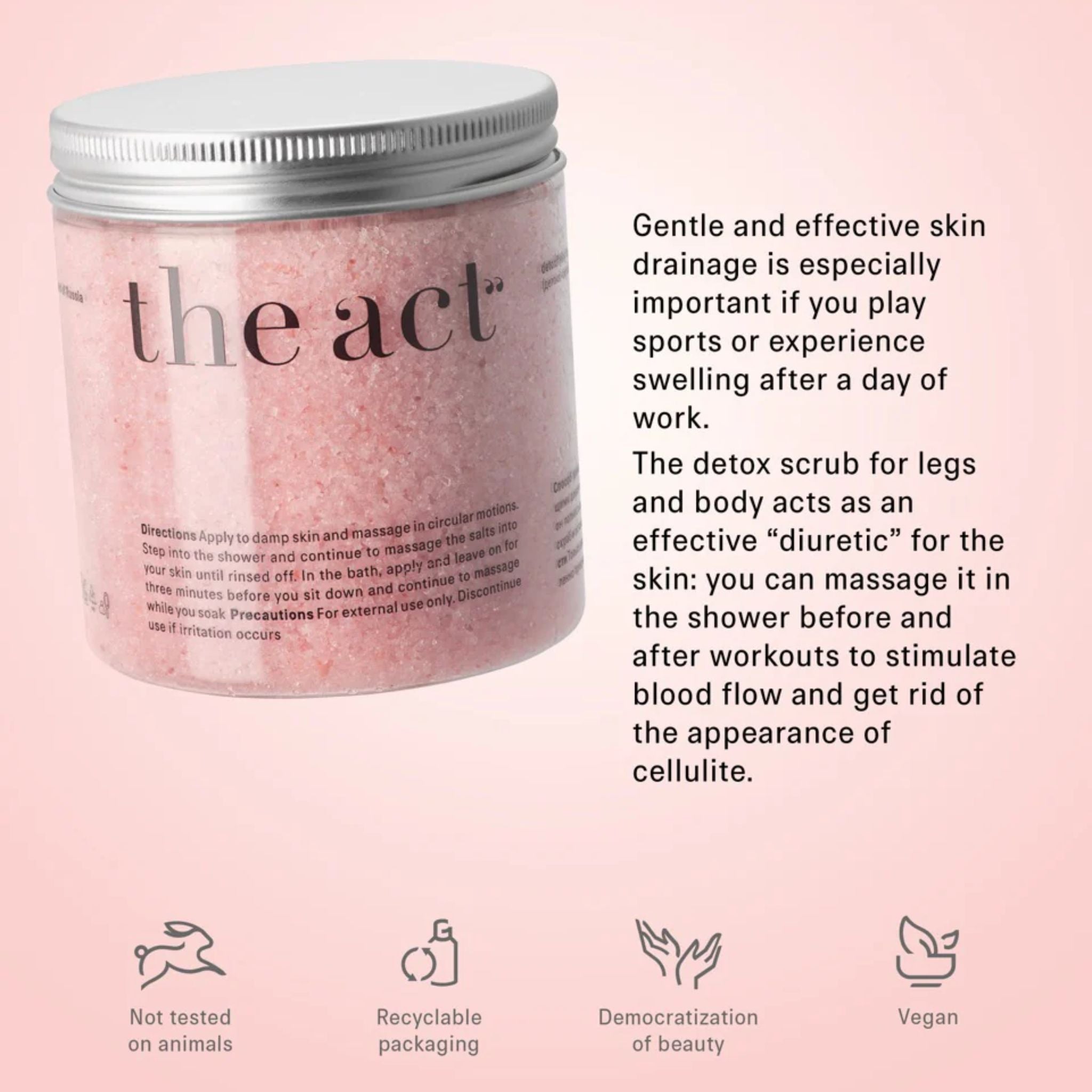 Detoxifying Leg Scrub with Himalayan Salt and Grapefruit