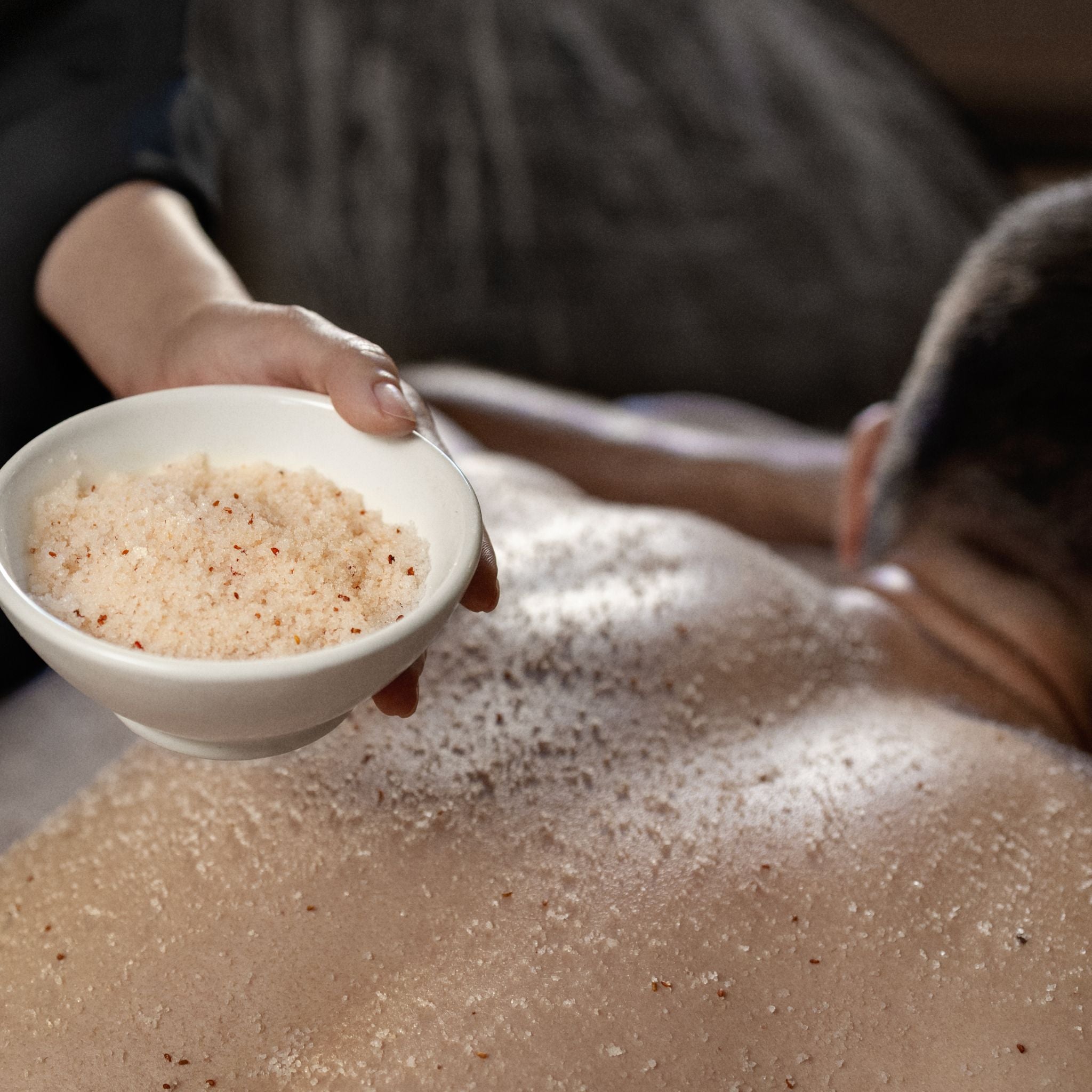 How to use The Act Banya Scrub 500g — for a back scrub spa session