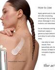 How to use The Act Baba Whipped Cream — apply to clean skin after showering, focus on dry areas