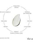 The Act Baba Whipped Cream key ingredients — shea butter, cocoa butter, rice bran oil, honey extract, panthenol