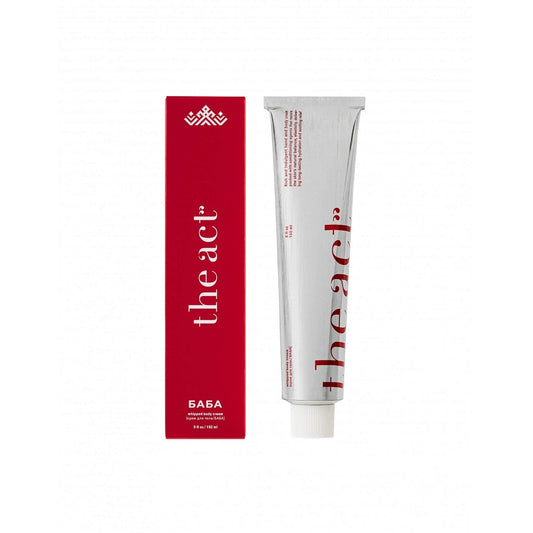 The Act Whipped Body Cream Baba 150ml — shea and cocoa butter luxurious whipped cream