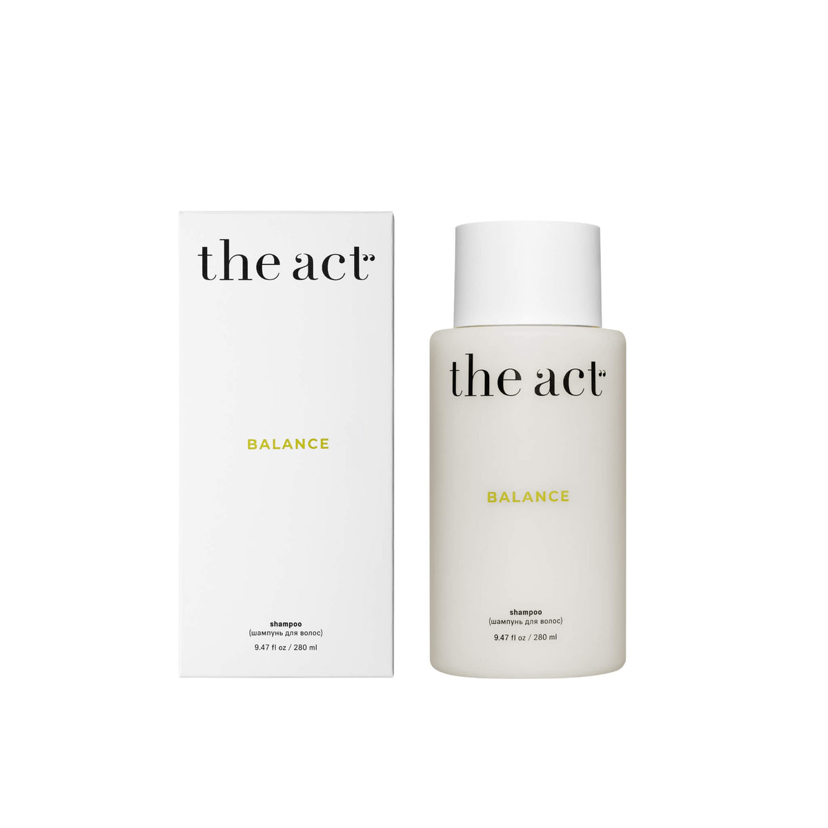 The Act Balance Shampoo 280ml with box scalp focused zinc shampoo