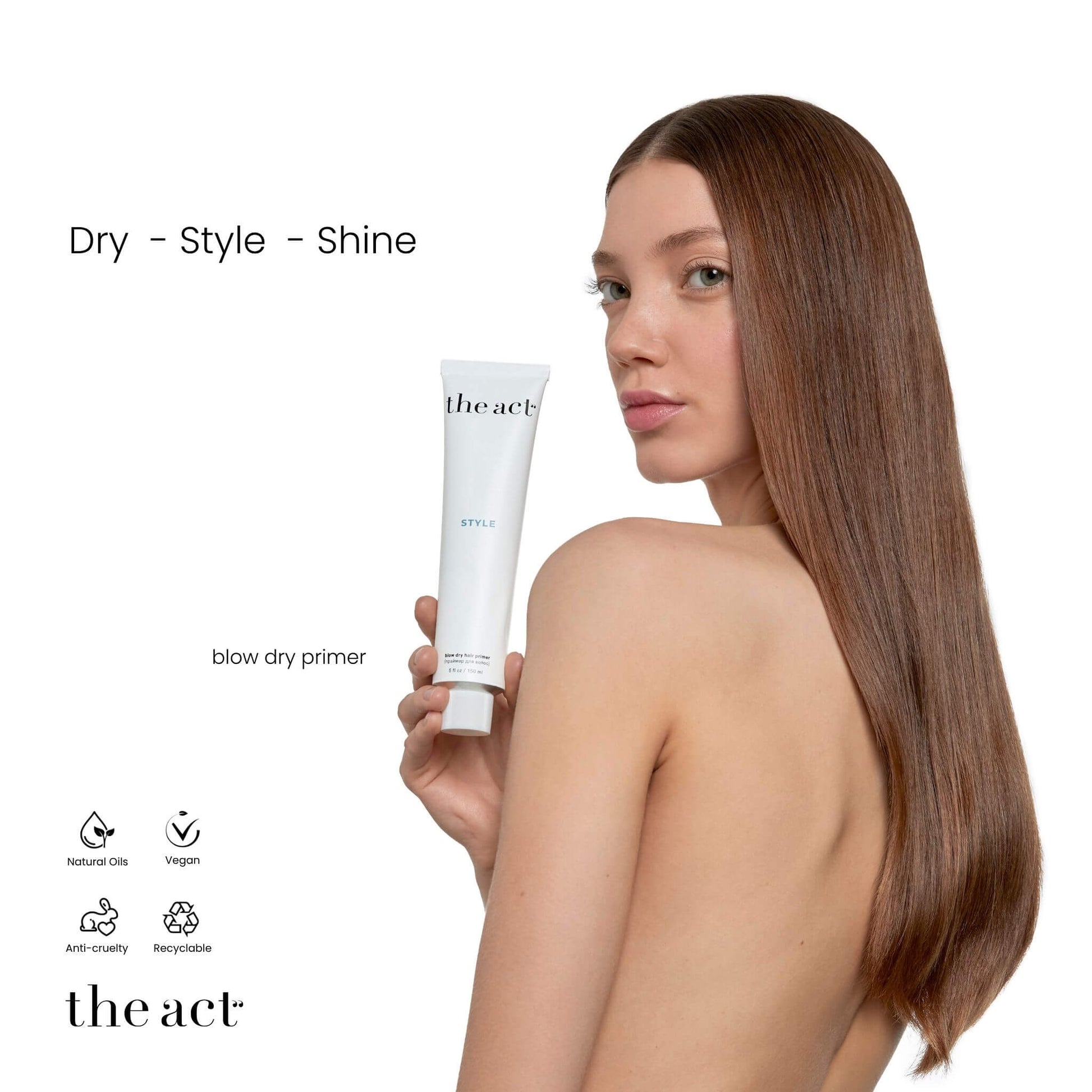 The Act Blow Dry Primer — heat protecting hair primer for beautiful healthy styling