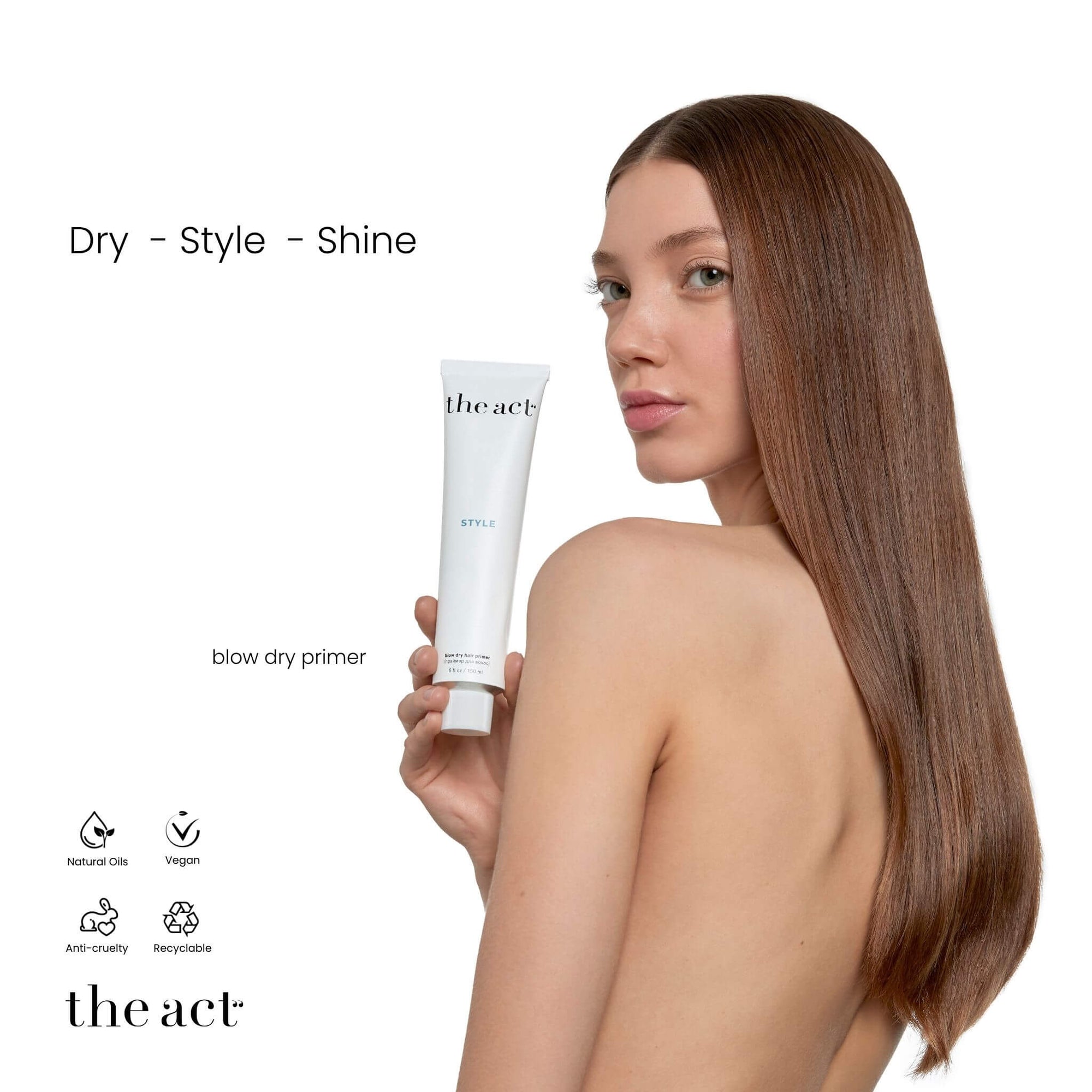 The Act Blow Dry Primer — heat protecting hair primer for beautiful healthy styling