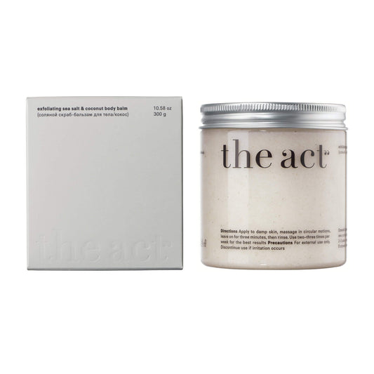 The Act Sea Salt & Coconut Body Balm 300g — coconut and sea salt exfoliating body scrub