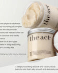 The Act Sea Salt & Coconut Body Balm benefits — exfoliates, nourishes and leaves skin silky smooth