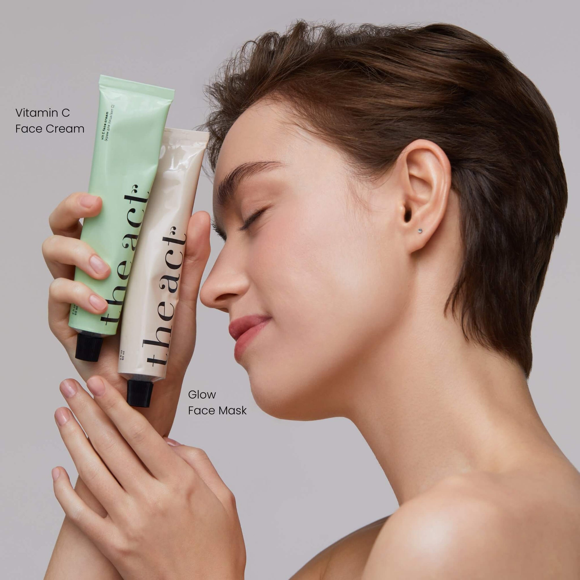 The Act Glow Face Mask and Vitamin C Face cream— instant radiance South Africa
