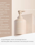 The Act Massage Body Oil Delicate benefits — effortless glide, deep nourishment and skin renewal for home and professional use