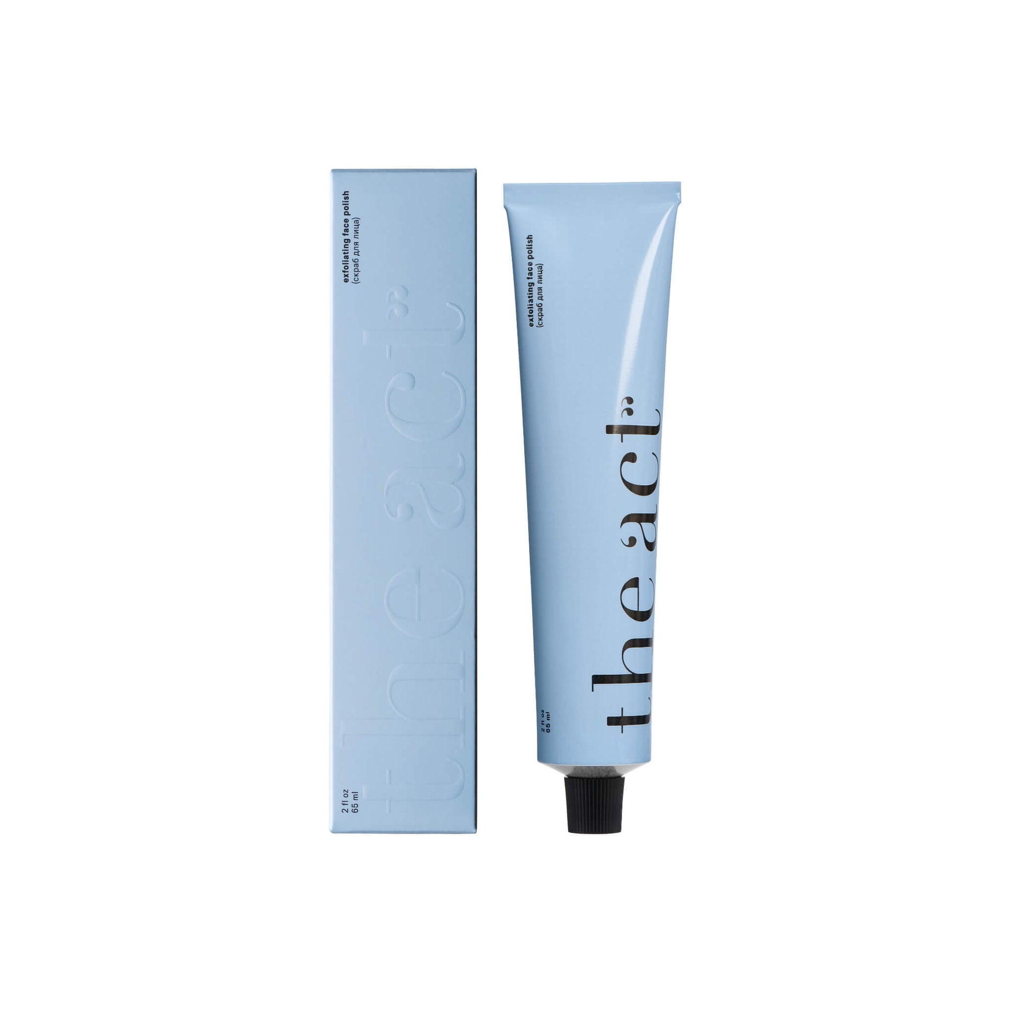 The Act Exfoliating Face Polish 65ml with box — squalane and niacinamide face scrub