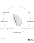 The Act Grape Body Butter key ingredients — shea butter, grape seed oil, mango butter, urea, panthenol