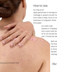 How to use The Act Leg Scrub — use as scrub on wet legs or dissolve in warm bath soak