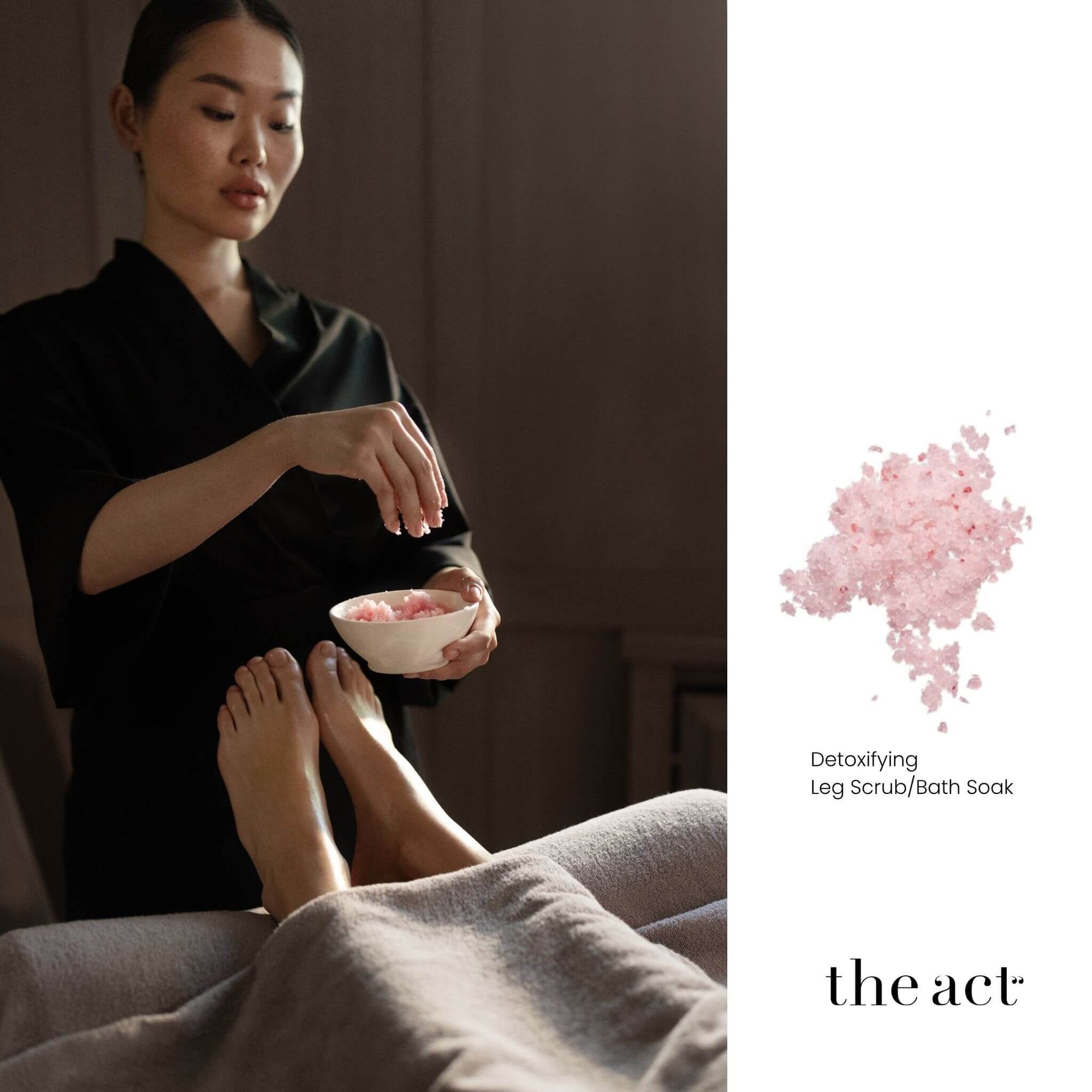 The Act Detoxifying Leg Scrub 2000g — cooling salt scrub for tired legs South Africa