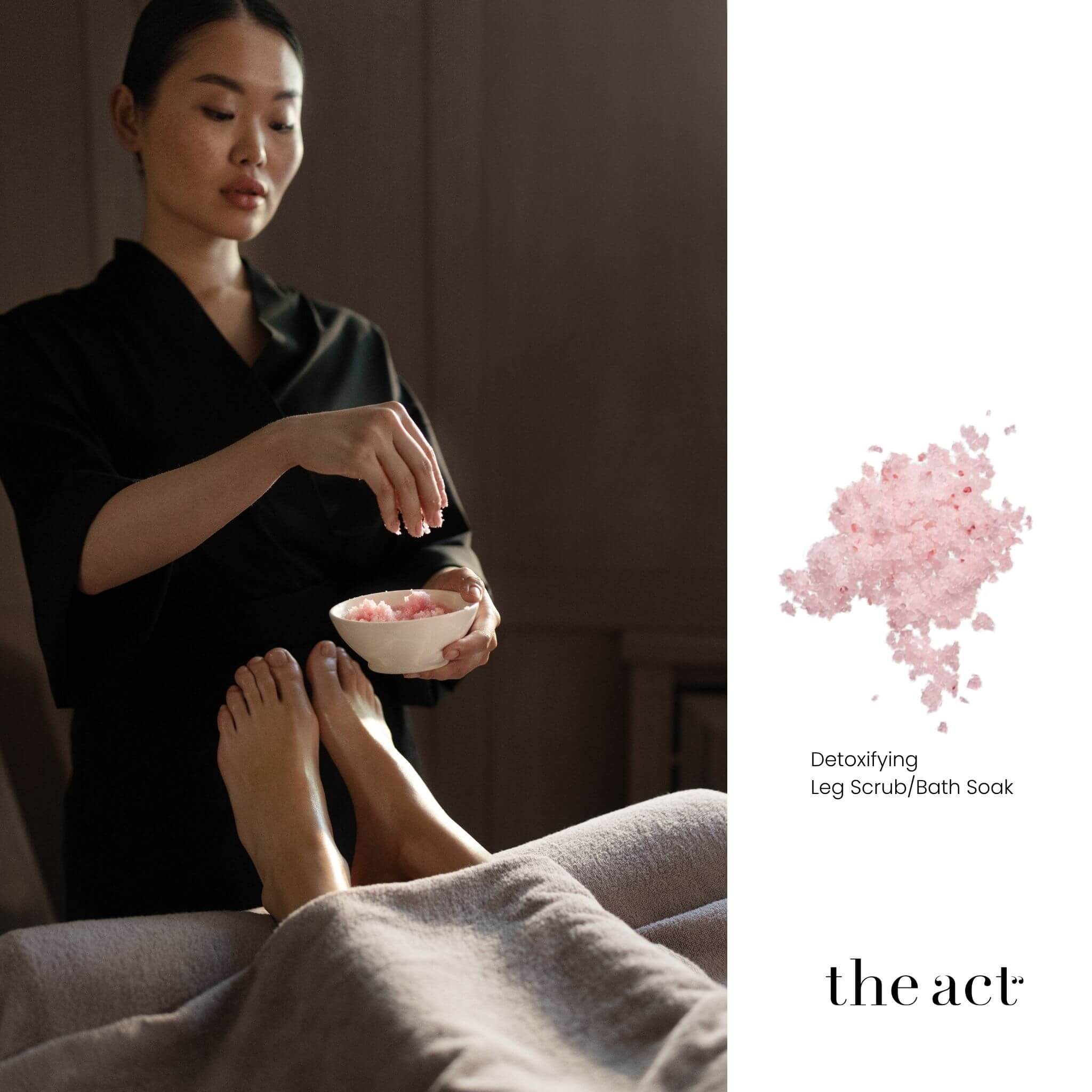 The Act Detoxifying Leg Scrub 2000g — cooling salt scrub for tired legs South Africa