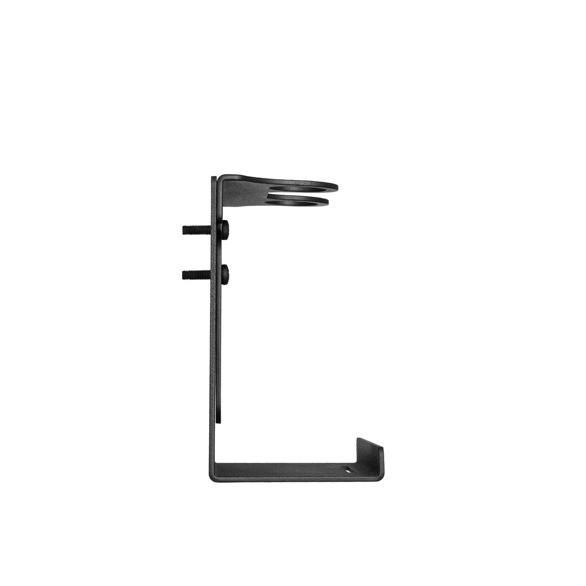 The Act Dispenser Holder Bracket Double side profile, bracket depth and shelf clearance