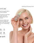 How to use The Act Hydrating Face Serum — apply to face, neck and décolleté after toning
