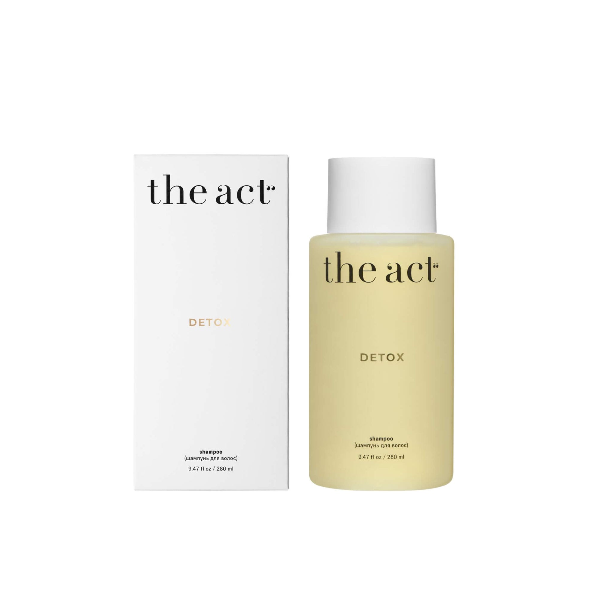The Act Shampoo Detox 280ml with box — keratin and apple cider vinegar repairing shampoo