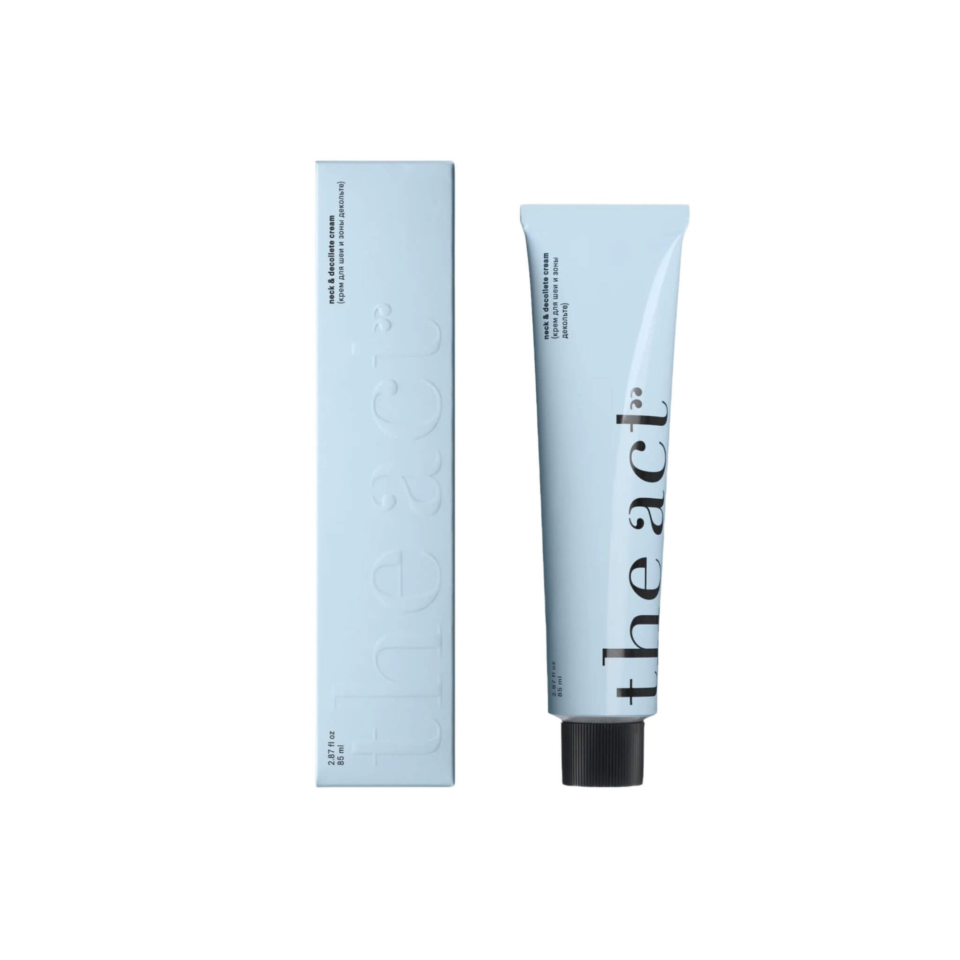 The Act Neck & Décolleté Cream 85ml with box — niacinamide and peptide firming cream