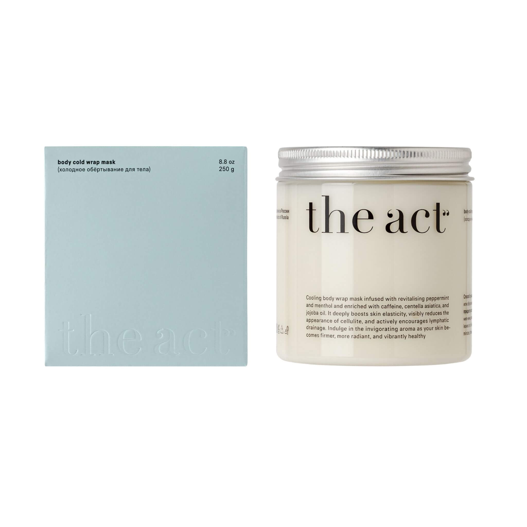 The Act Body Cold Wrap Mask 250g — niacinamide and menthol cooling firming body mask