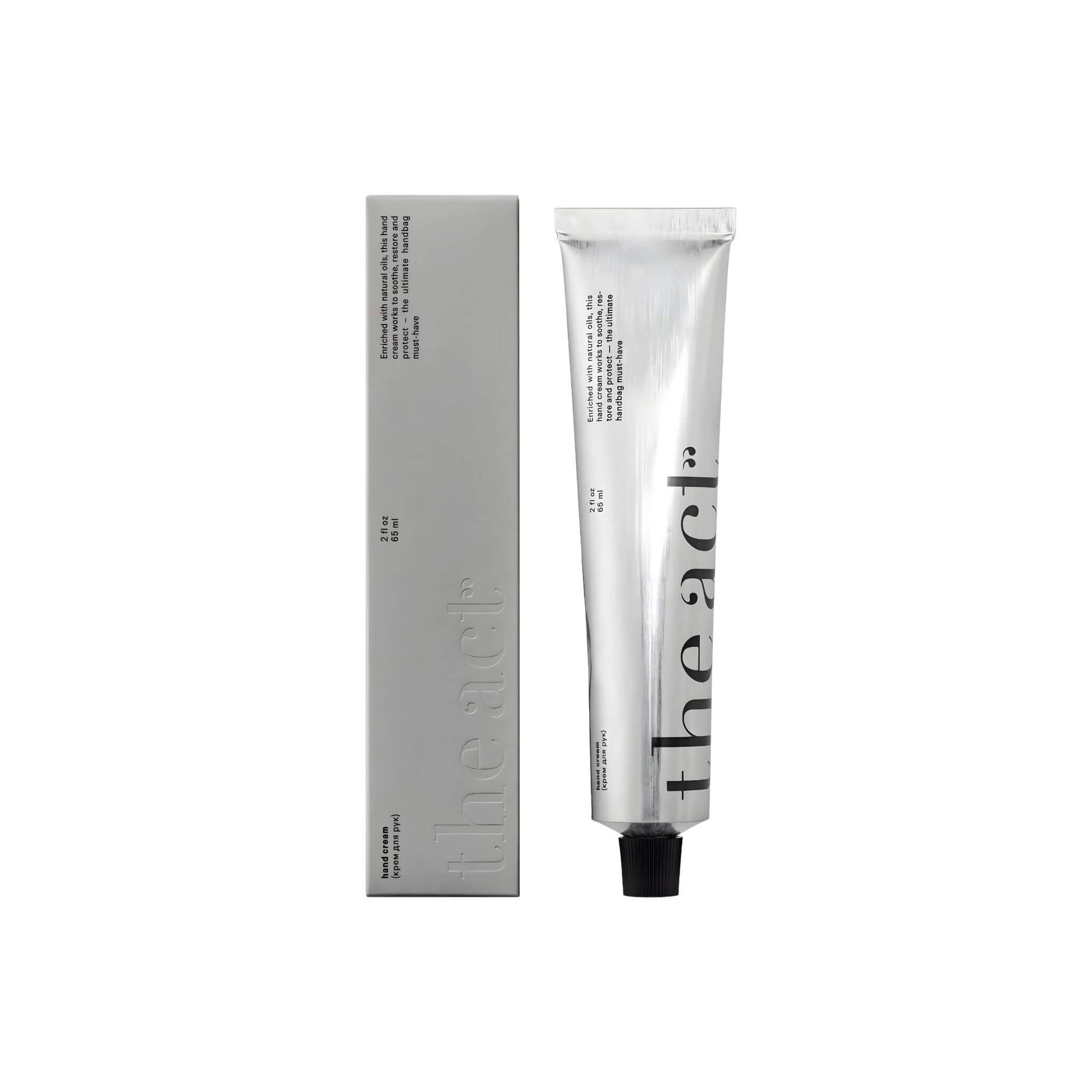 The Act Hand Cream 65ml — squalane and vitamin E nourishing daily hand cream