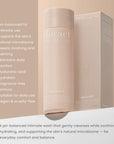 The Act Intimate Wash Delicate benefits — cleanses, soothes and supports the skin's natural microbiome daily