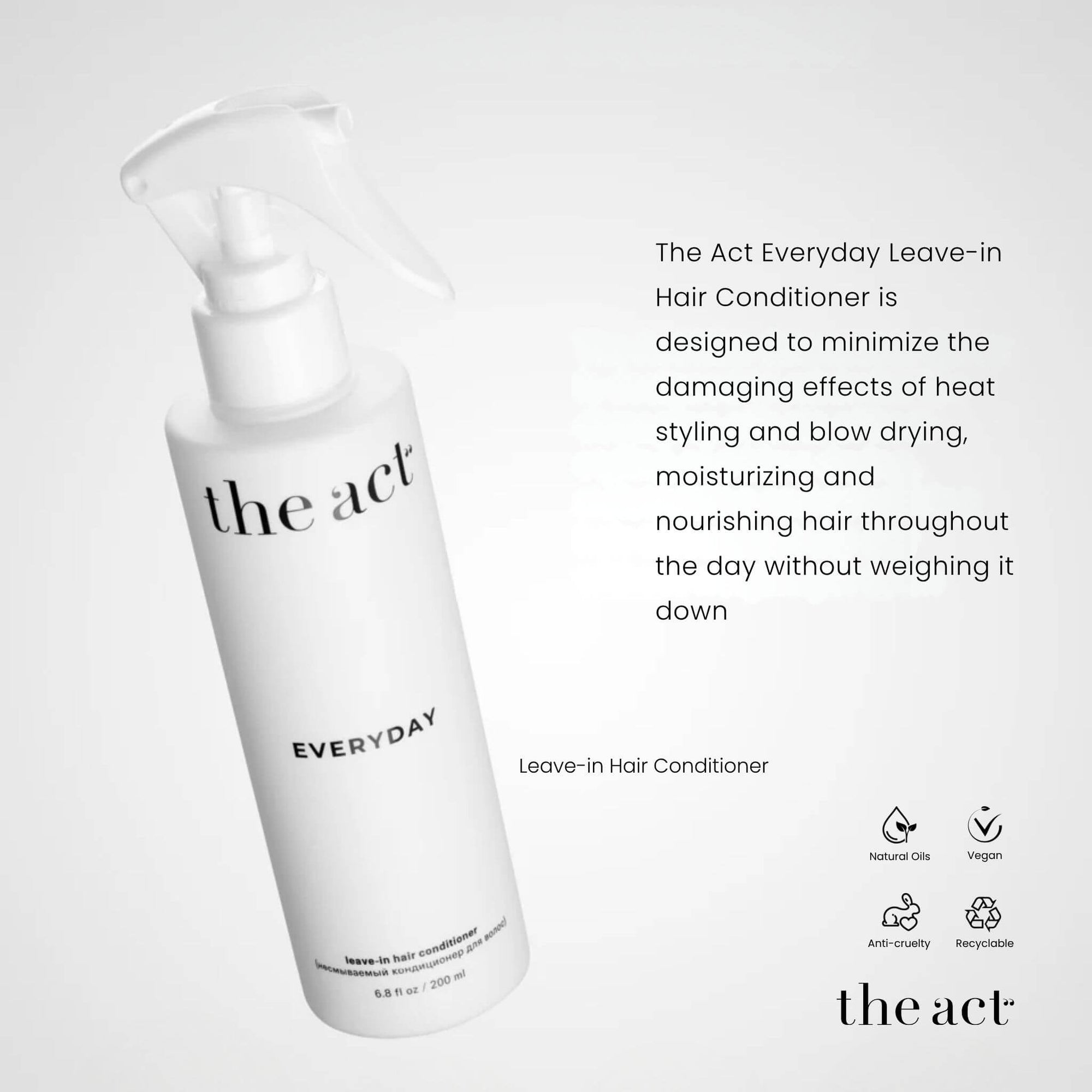 The Act Leave-In Hair Conditioner — frizz control leave-in treatment product summary