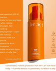 The Act SPF 30 Lotion benefits — broad spectrum protection for face and body, no white cast