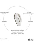 The Act SPF 50 key ingredients — Tinosorb UV filters, trehalose, tapioca starch, vitamin E
