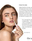 How to use The Act Lip Comfort Oil — apply over lip balm or alone for sheer tinted hydration