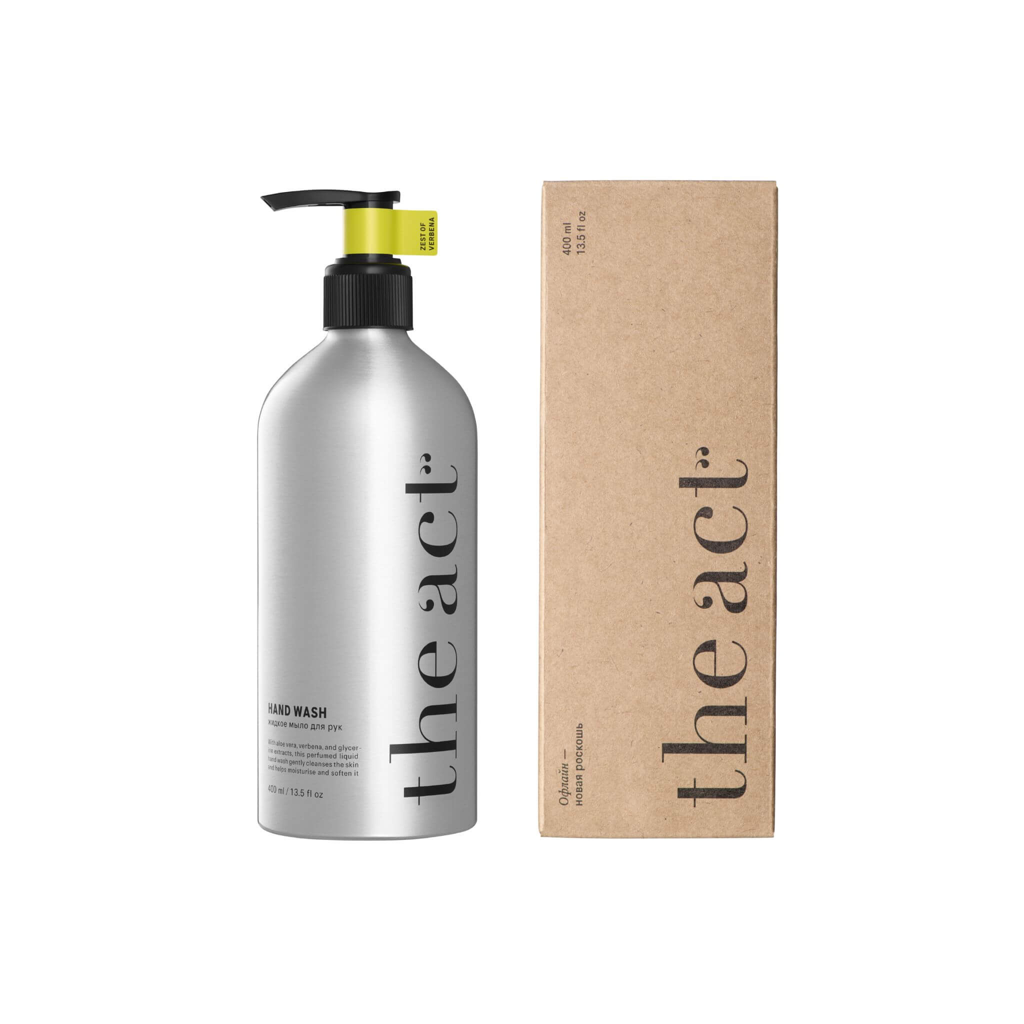 The Act Zest of Verbena Hand Wash 400ml — lemon verbena gentle hydrating hand wash