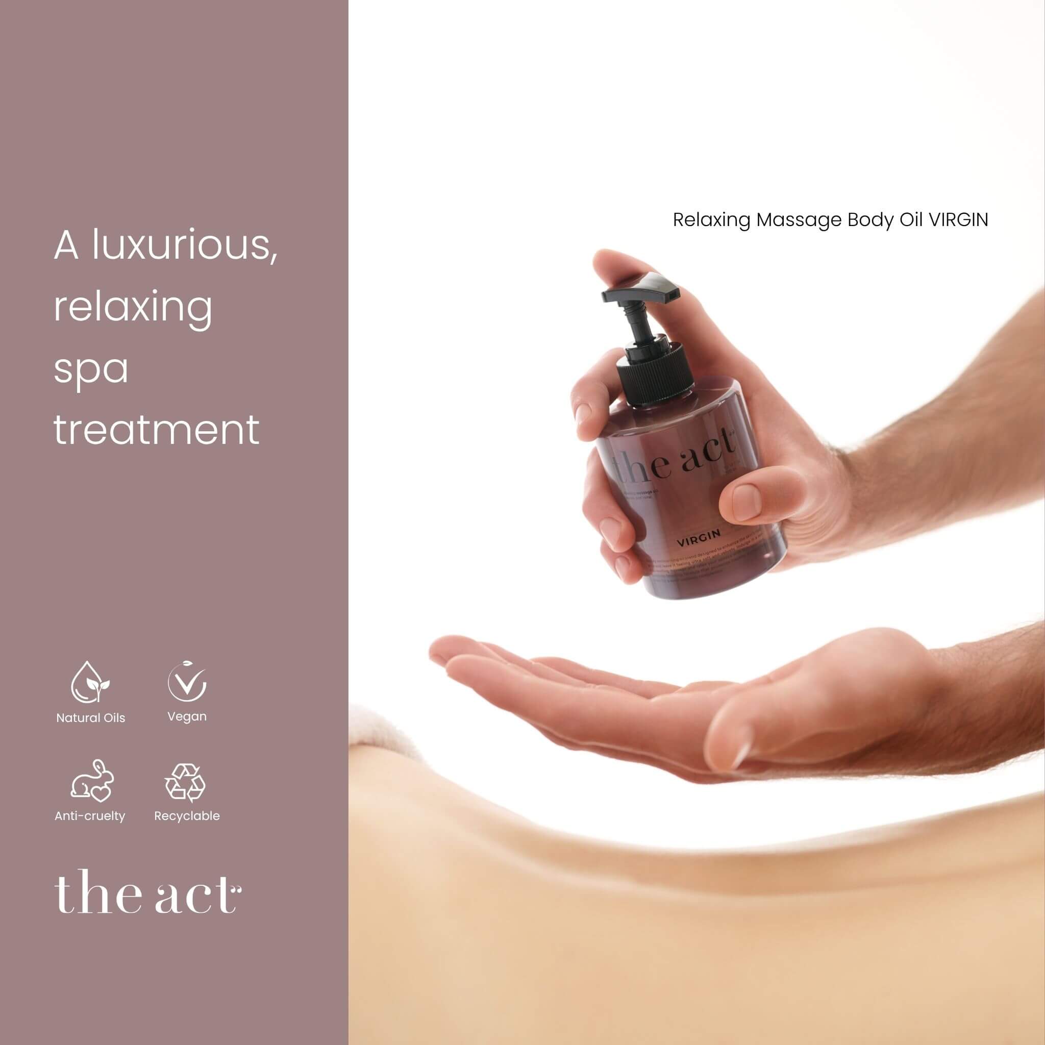 The Act Relaxing Massage Body Oil Virgin— cherry blossom massage oil South Africa