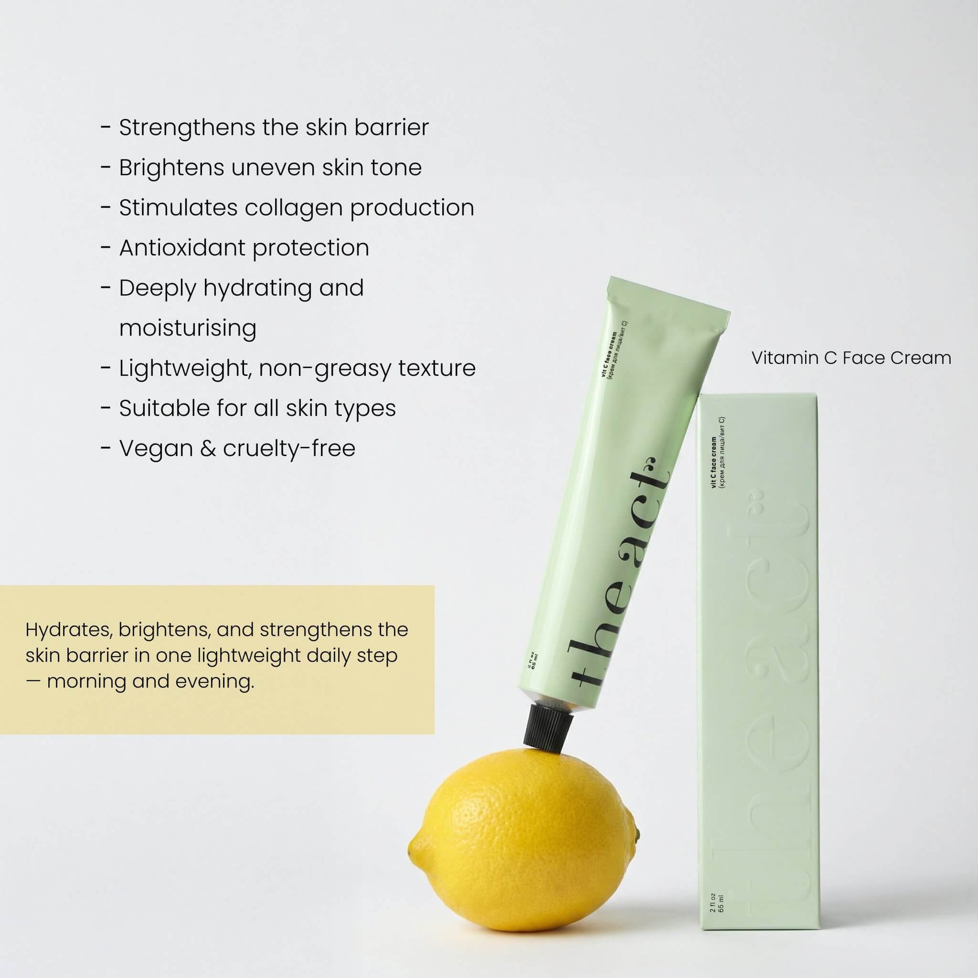 The Act Vitamin C Face Cream — ceramide and vitamin C daily moisturiser South Africa
